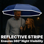 Compact Travel Umbrella for Rain (Dark Blue)