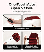 Repel Automatic Travel Umbrella (Red 1-Pack / Standard)