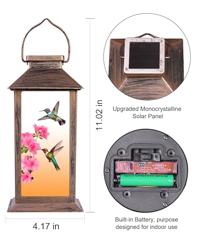 Solar Lanterns Outdoor Waterproof Garden Decor Birthday Gifts for Women Mom Grandma Sister