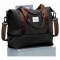 Duffle Bag For Travel Women Men TSA Approved Personal Item Bags 18x14x8 (A16-brownblack-expandable / Large)