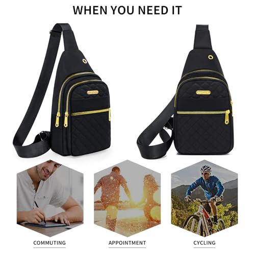Small Crossbody Bags for Women Travel (Black-8002)