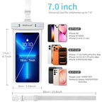 Waterproof Phone Pouch (1 Pack - White7.0")