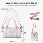 GreyPink Travel Duffel Gym Tote Bag (A97-greypink-expandable / X-large)