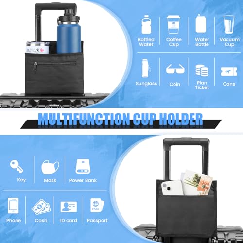 Luggage Travel Cup Holder for Suitcase (black)