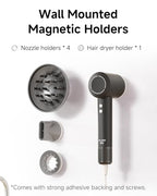 Hair Dryer with Comb & Diffuser Attachment for Curly Hair (Silver-comb)