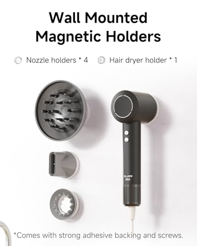 Hair Dryer with Comb & Diffuser Attachment for Curly Hair (Silver-comb)