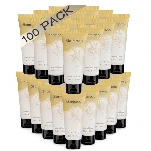 Travel Size Shampoo Bulk 100 PCS Per Case 1 Oz Each Individually Wrapped Hotel Shampoo Bulk Hotel Toiletries And Amenities (1 Fl Oz (Pack of 100))