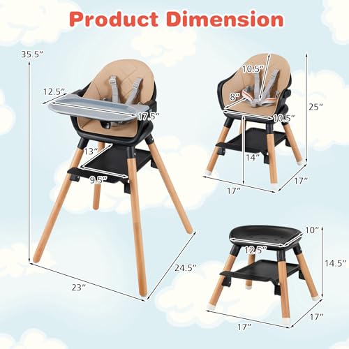 Baby High Chair (Coffee)