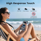 IPX8 Double Space Waterproof Phone Pouch up to 8.5" (Black & Clear)
