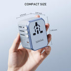 45W Universal Travel Adapter PD&QC (45W-5USB(3 USB-C) Blue)