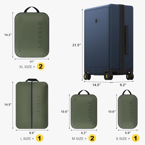 Carry on Luggage 20 Inch with 6 (Navy / Carry-On 20 Inch + 6PC)
