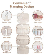Hanging Toiletry Bag for Women (B-Light Checkerboard / Medium)
