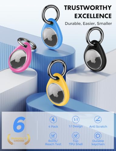 Holder for Apple AirTag (Black&Rose Pink &Yellow&Blue)