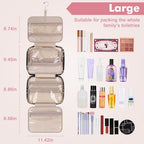 Toiletry Bag for Women (Large / Minimalist / Black+Pink)