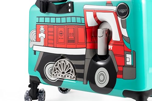 LIL FLYER GO Version 2 Ride On Suitcase for Kids (Firetruck V2)
