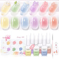 Beetles Fruity Milk Jelly Gel Nail Polish Set (A - Pink Yellow Green | Fruity Milk)