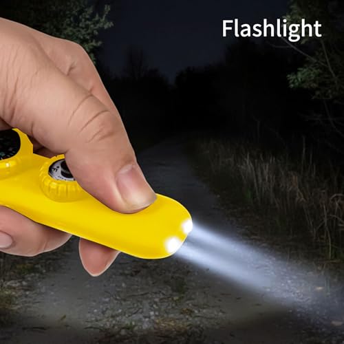 Multifunctional Survival Emergency Whistle for Kids with Compass Hiking Survival (egg yellow2pcs)