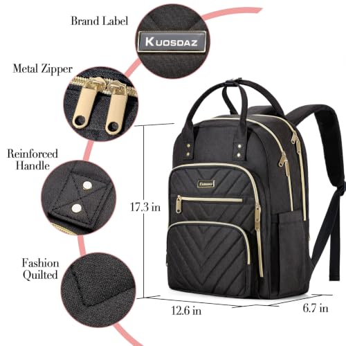 Laptop Backpack for Women Men (17.3 Inch / Black)