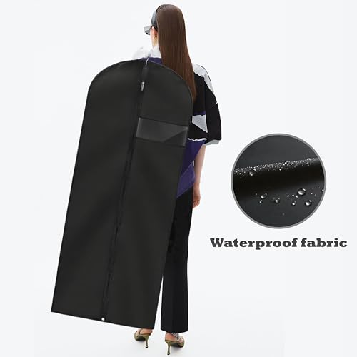 Dress Bags for Gowns Long (Black / 60''- 2 Pack)