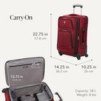 Sion Softside Expandable Roller Luggage (3-Piece Set (Carry-On/Medium/Large) / Burgundy)