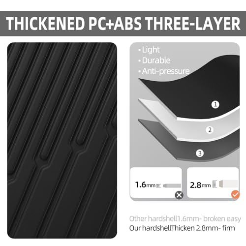 29 Inch Checked Luggage with Expansion and Side Opening (Dark Black / 29 Inch)
