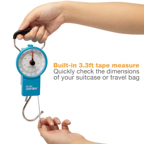 Mechanical Luggage Scale with Tape Measure (Blue)