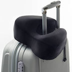 Contoured Memory Foam Hexform Travel Cervical Neck Pillow for Shoulder & Neck Pain (Black)