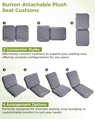 Inflatable Seat Cushion (XL - 2 Pack Grey)