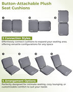 Inflatable Seat Cushion (XL - 2 Pack Grey)