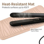 Silicone Travel Mat Pouch for Hair Straightener (1 Pack / Taupe)