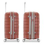 Freeform Large Checked Luggage with Dual 360° Spinner Wheels (Checked-Large Spinner / Orange)