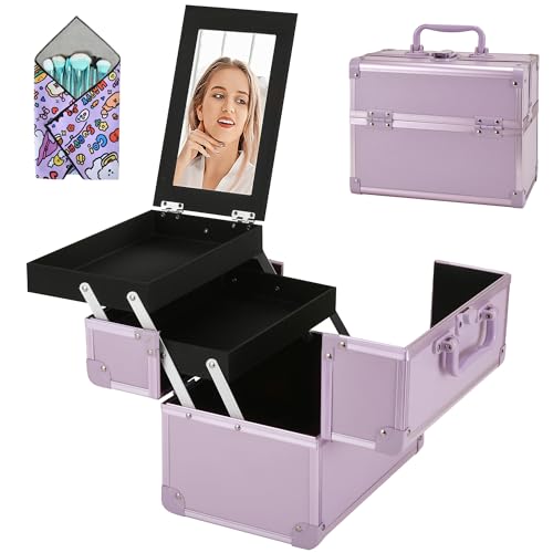 Makeup Train Case (Purple)