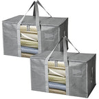2 Pack Oversized Moving Bags with Reinforced Handles (2-Pack / Grey-window)