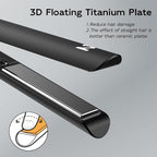 Titanium Flat Iron Hair Straightener and Curler 2 in 1 (Black Gold)
