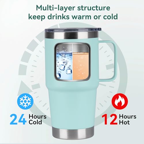 20oz Tumbler with Lid (Mint Green / 20 Ounces)