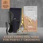 5" Beard & Mustache Scissor with Combs for Men (Golden Brass)
