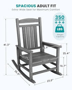 Rocking Chair Outdoor (Block Tone Gray / 1 Pack)