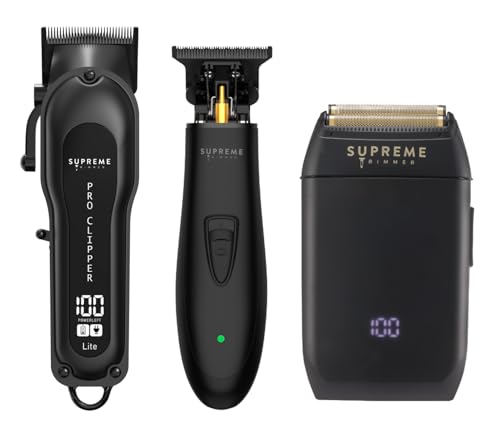 3-in-1 Pro Clipper Lite, T-Shaper & Crunch Shaver Kit (Black Bundle)