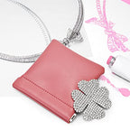 PU Leather Travel Jewelry Pouch (Pink / 4.21"x4.33")