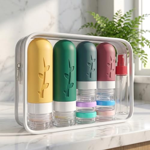 Travel Bottles Kit (Wine Red)