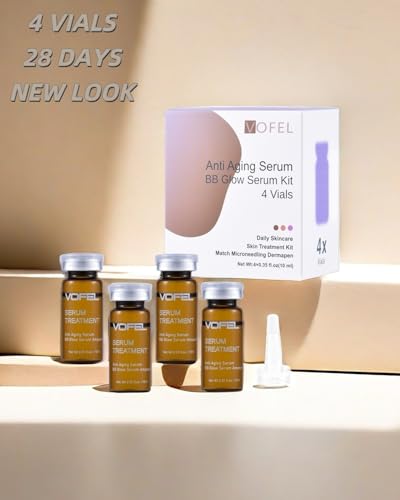 Anti Aging Serum with Hyaluronic Acid for Microneedling Serum Ampoules for Face 0.35 oz 4 Vials (anti aging kit)