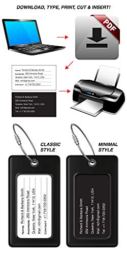 Luggage Tags TUFFTAAG (Black / 2 Pack)
