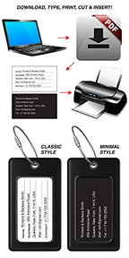 Luggage Tags TUFFTAAG (Black / 2 Pack)