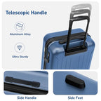 Luggage Sets 2 Piece Hardshell Suitcase with TSA Lock (Royalblue / 2Pcs Set(20"/24"))