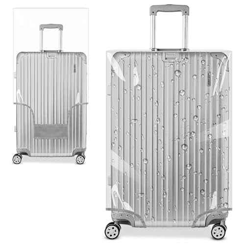 Clear PVC Suitcase Cover Tough Protector (20inch / 90%clear 10%grey)