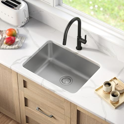 Stainless Steel 25 in 16 Gauge Undermount Kitchen Sink KA1US25B (25 Inch / Single Bowl)
