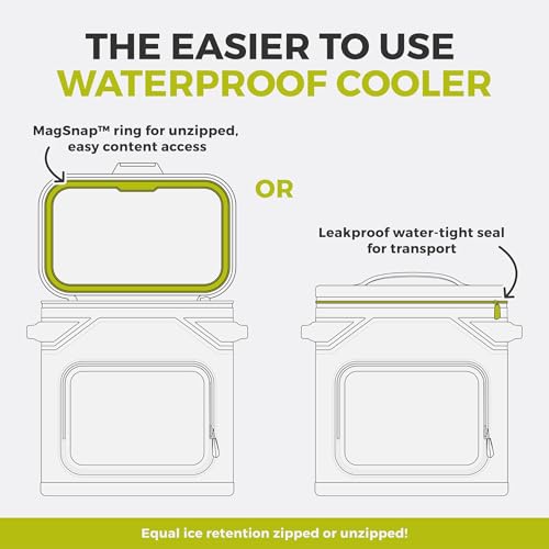 Magnetic Leak Proof 36 Can Soft Cooler with Waterproof Zipper (Navy / 36 Can)