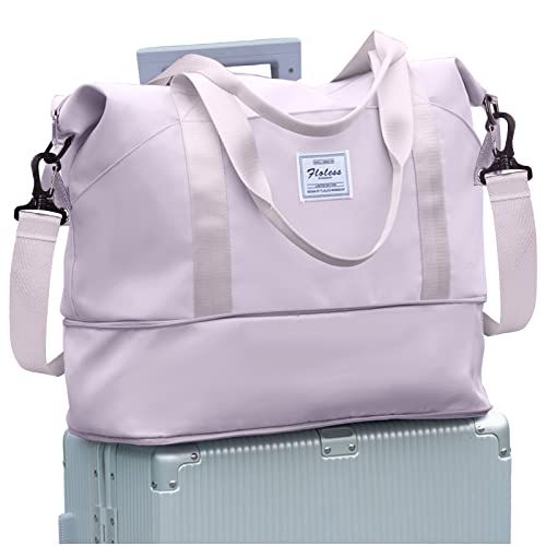 Travel Duffle Bags for Women Overnight Tote Bag Carry On Personal Item (B4-purple-expandable / X-large)