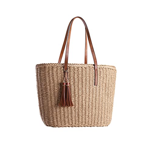 Straw Bags For Women (Khaki)