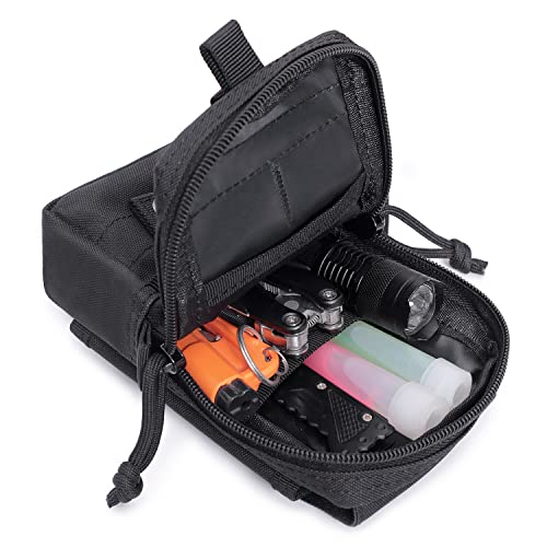 Tactical Molle EDC Pouch Cellphone Pouch Holder Utility Gadget Organizer Bag (Black)